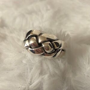James Avery Retired Vintage Braided Knot Ring Sterling Silver Size 8